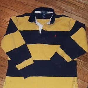 Polo blue and yellow long sleeve shirt